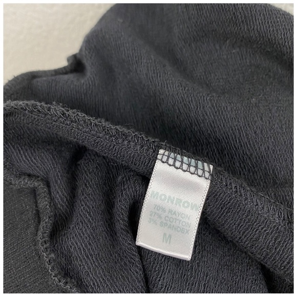 NWT Monrow Super-soft Mock Neck Long-Sleeve Jumpsuit in Black Size Medium - Picture 10 of 11